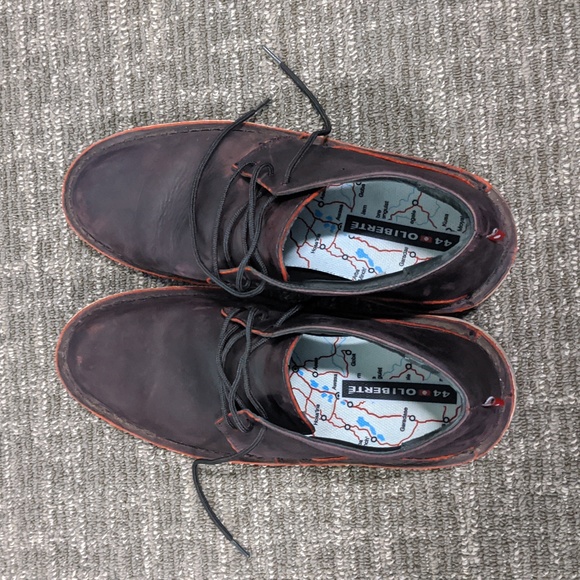 Oliberte Adibo Burgundy Red Premium Leather Shoe Chukka Boot Size 11 US EUR 44 - Picture 4 of 4